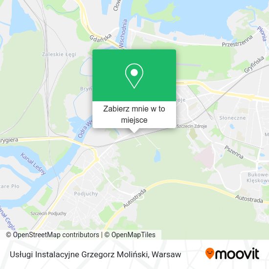 Mapa Usługi Instalacyjne Grzegorz Moliński