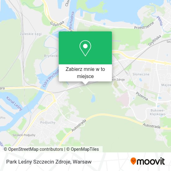 Mapa Park Leśny Szczecin Zdroje