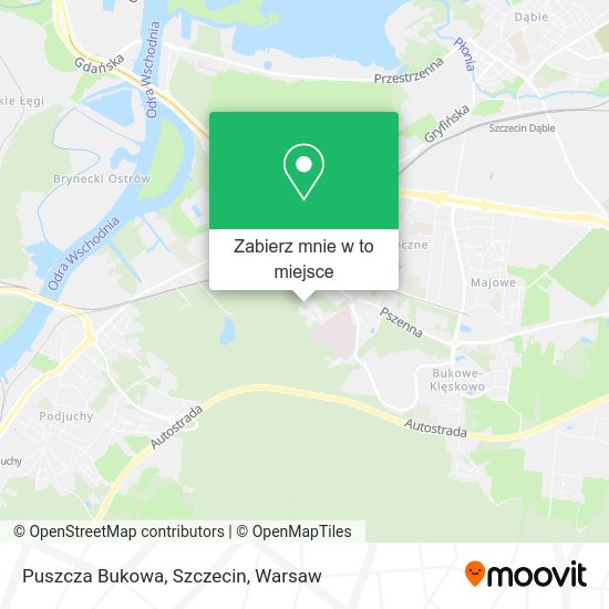 Mapa Puszcza Bukowa, Szczecin