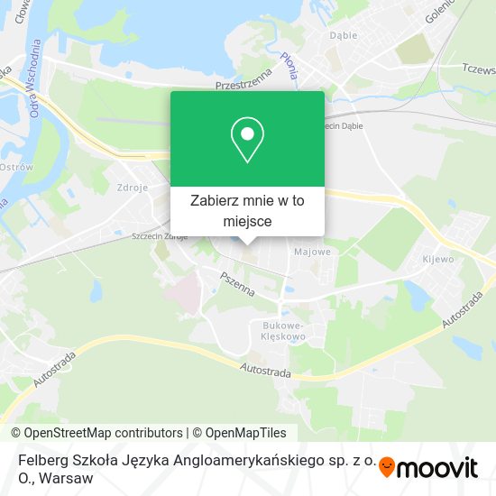 Mapa Felberg Szkoła Języka Angloamerykańskiego sp. z o. O.