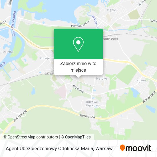 Mapa Agent Ubezpieczeniowy Odolińska Maria