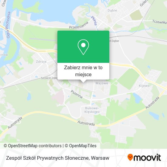 Mapa Zespół Szkół Prywatnych Słoneczne