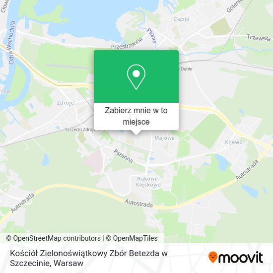 Mapa Kościół Zielonoświątkowy Zbór Betezda w Szczecinie