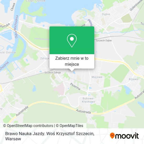 Mapa Brawo Nauka Jazdy. Woś Krzysztof Szczecin