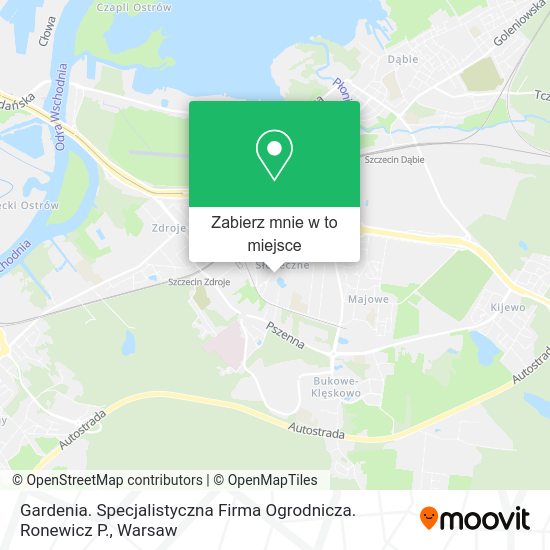 Mapa Gardenia. Specjalistyczna Firma Ogrodnicza. Ronewicz P.