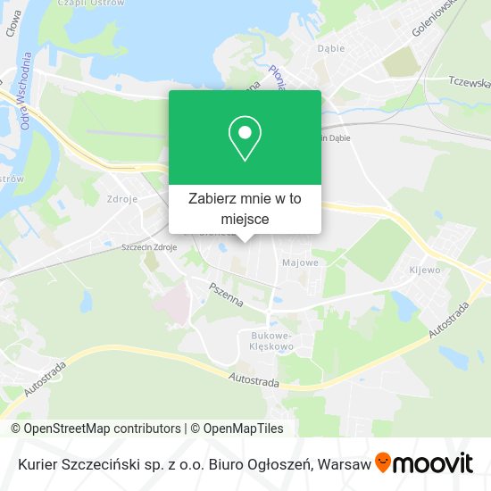 Mapa Kurier Szczeciński sp. z o.o. Biuro Ogłoszeń