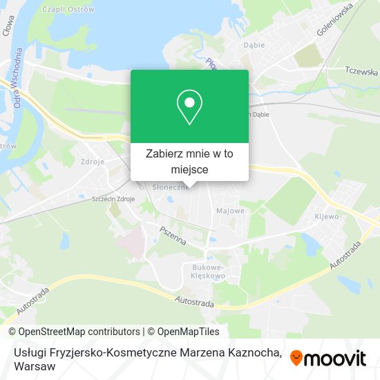 Mapa Usługi Fryzjersko-Kosmetyczne Marzena Kaznocha