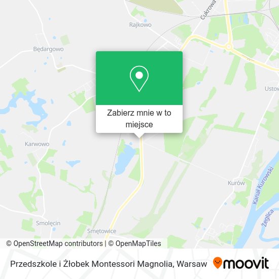 Mapa Przedszkole i Żłobek Montessori Magnolia