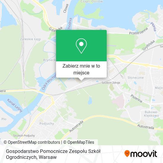 Mapa Gospodarstwo Pomocnicze Zespołu Szkół Ogrodniczych