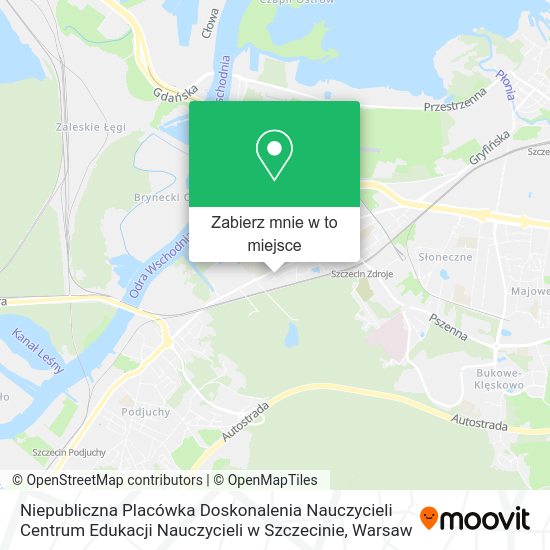 Mapa Niepubliczna Placówka Doskonalenia Nauczycieli Centrum Edukacji Nauczycieli w Szczecinie