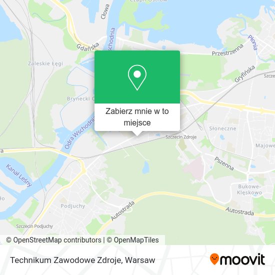 Mapa Technikum Zawodowe Zdroje