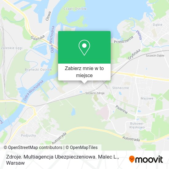 Mapa Zdroje. Multiagencja Ubezpieczeniowa. Malec L.