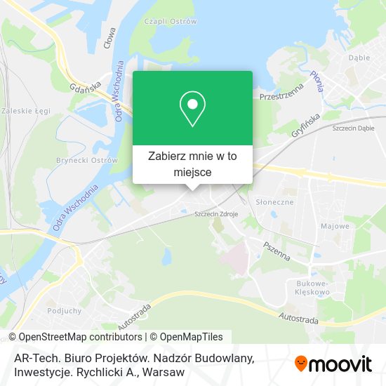 Mapa AR-Tech. Biuro Projektów. Nadzór Budowlany, Inwestycje. Rychlicki A.