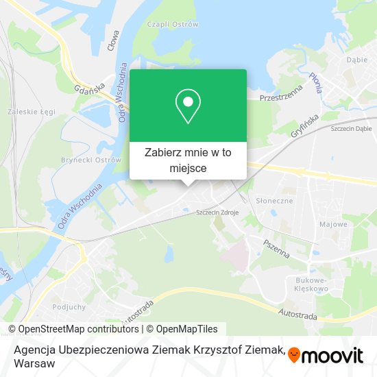 Mapa Agencja Ubezpieczeniowa Ziemak Krzysztof Ziemak