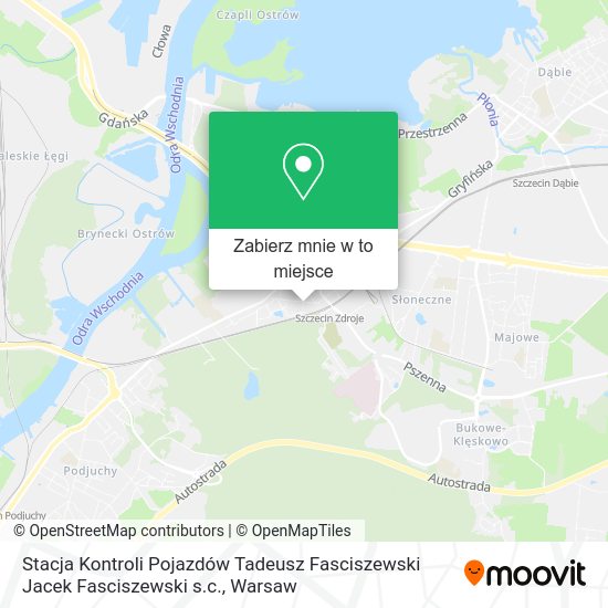 Mapa Stacja Kontroli Pojazdów Tadeusz Fasciszewski Jacek Fasciszewski s.c.