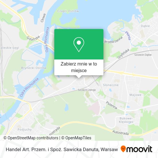 Mapa Handel Art. Przem. i Spoż. Sawicka Danuta