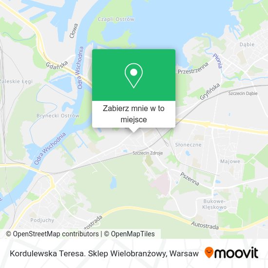 Mapa Kordulewska Teresa. Sklep Wielobranżowy