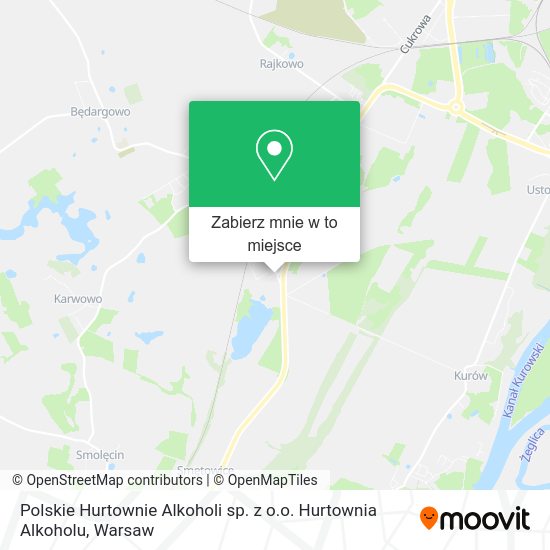 Mapa Polskie Hurtownie Alkoholi sp. z o.o. Hurtownia Alkoholu