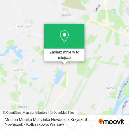Mapa Monica Monika Mierzicka Nowaczek Krzysztof Nowaczek - Kołbaskowo