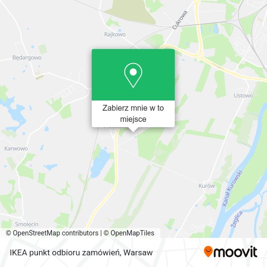 Mapa IKEA punkt odbioru zamówień