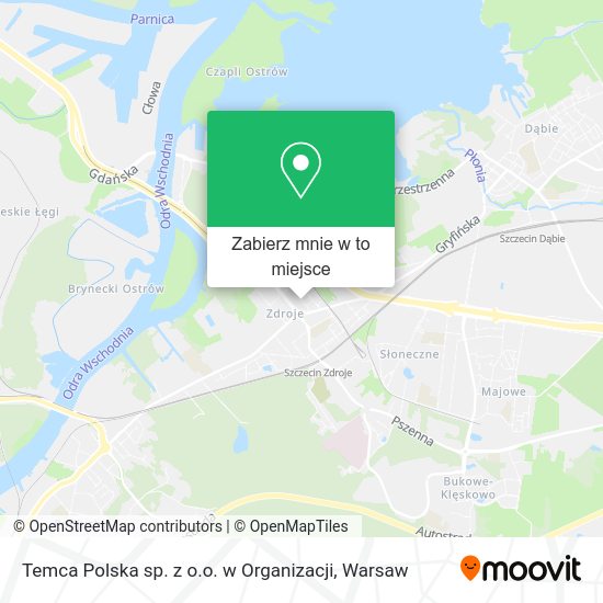 Mapa Temca Polska sp. z o.o. w Organizacji