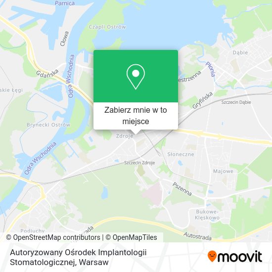 Mapa Autoryzowany Ośrodek Implantologii Stomatologicznej