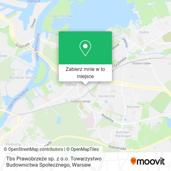 Mapa Tbs Prawobrzeże sp. z o.o. Towarzystwo Budownictwa Społecznego