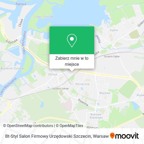 Mapa Bt-Styl Salon Firmowy Urzędowski Szczecin