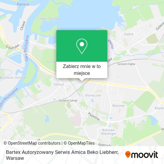 Mapa Bartex Autoryzowany Serwis Amica Beko Liebherr