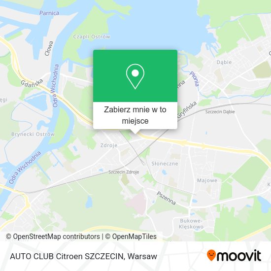 Mapa AUTO CLUB Citroen SZCZECIN