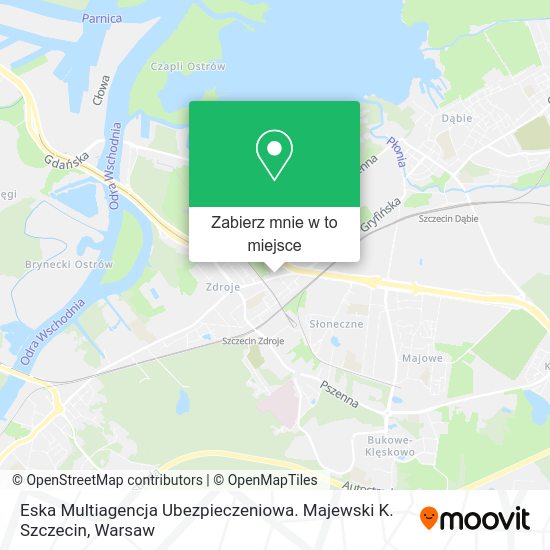 Mapa Eska Multiagencja Ubezpieczeniowa. Majewski K. Szczecin