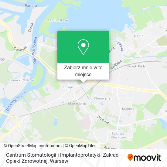 Mapa Centrum Stomatologii i Implantoprotetyki. Zakład Opieki Zdrowotnej