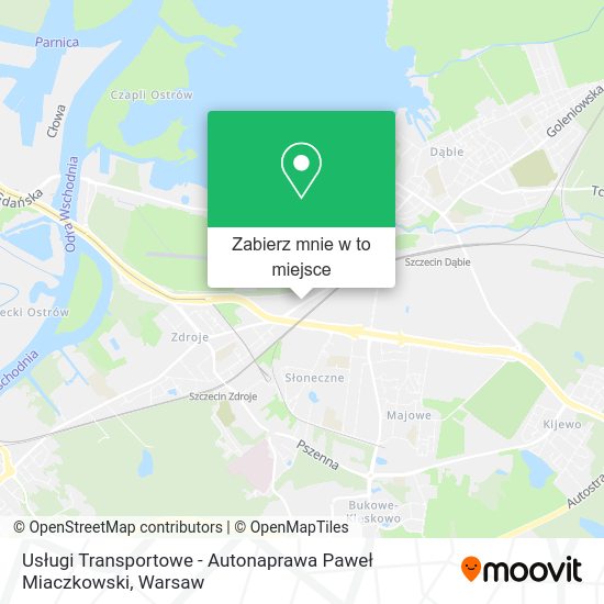 Mapa Usługi Transportowe - Autonaprawa Paweł Miaczkowski