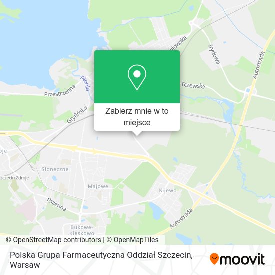 Mapa Polska Grupa Farmaceutyczna Oddział Szczecin