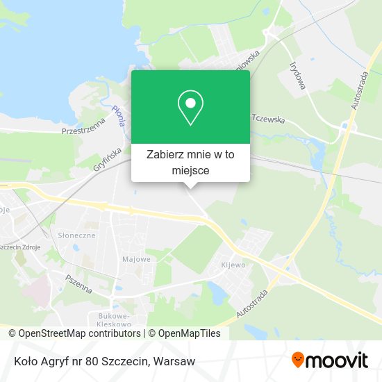 Mapa Koło Agryf nr 80 Szczecin