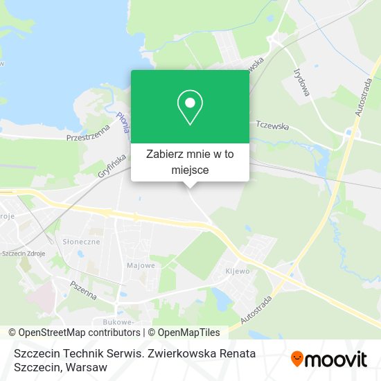 Mapa Szczecin Technik Serwis. Zwierkowska Renata Szczecin