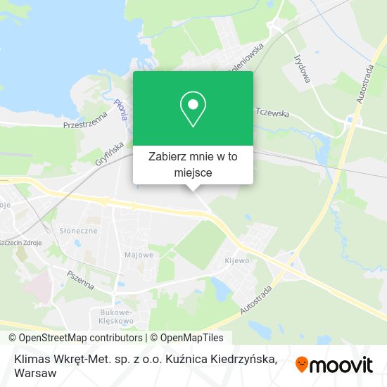 Mapa Klimas Wkręt-Met. sp. z o.o. Kuźnica Kiedrzyńska