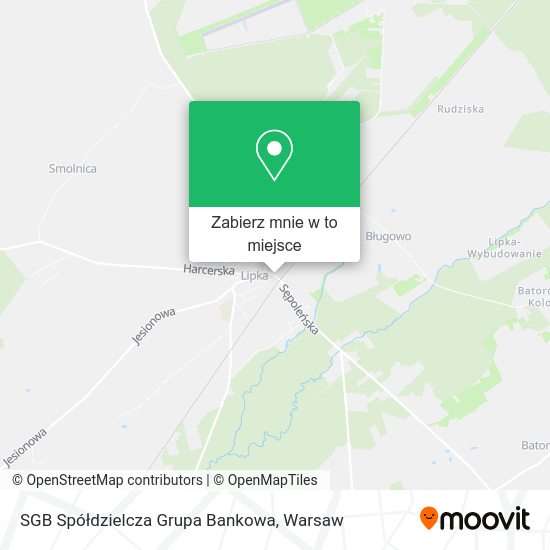 Mapa SGB Spółdzielcza Grupa Bankowa