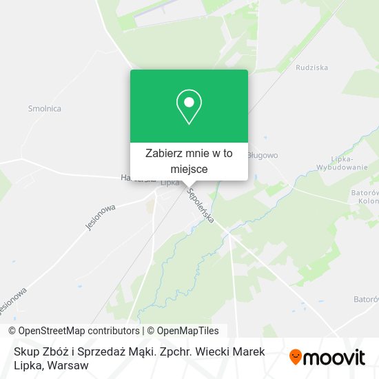 Mapa Skup Zbóż i Sprzedaż Mąki. Zpchr. Wiecki Marek Lipka