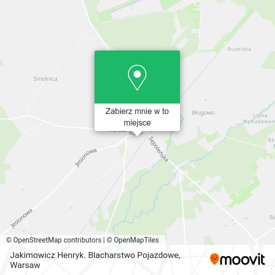 Mapa Jakimowicz Henryk. Blacharstwo Pojazdowe