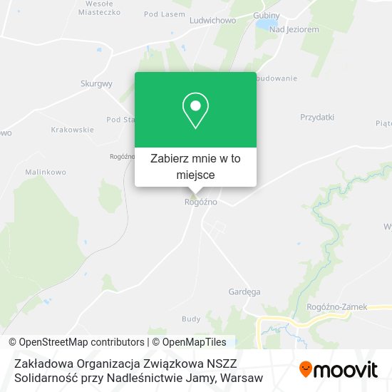 Mapa Zakładowa Organizacja Związkowa NSZZ Solidarność przy Nadleśnictwie Jamy