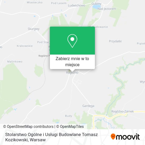 Mapa Stolarstwo Ogólne i Usługi Budowlane Tomasz Kozikowski