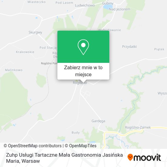 Mapa Zuhp Usługi Tartaczne Mała Gastronomia Jasińska Maria