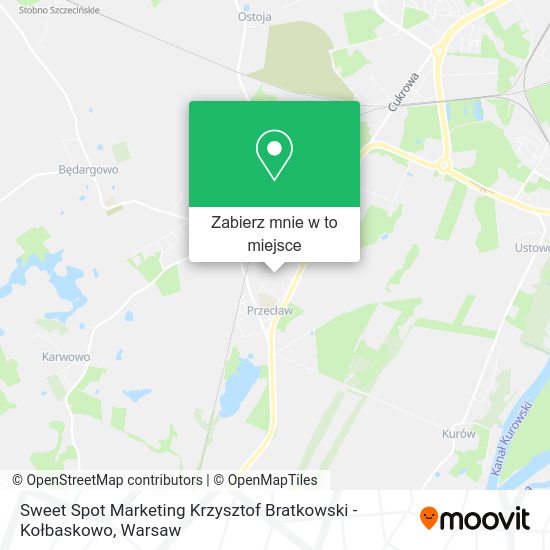 Mapa Sweet Spot Marketing Krzysztof Bratkowski - Kołbaskowo