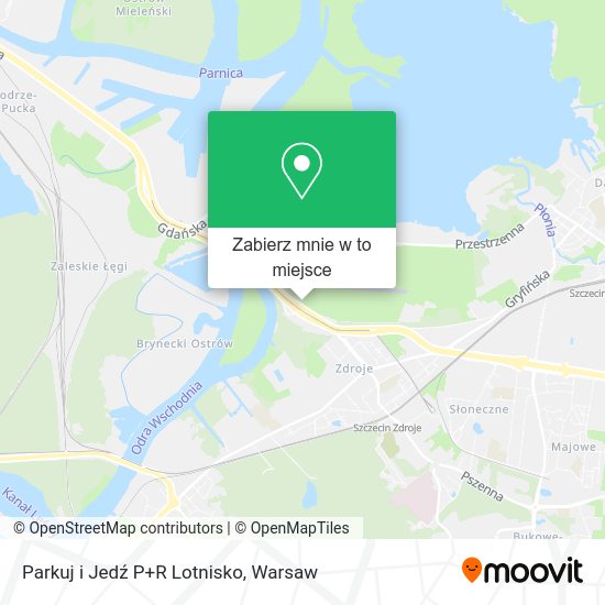 Mapa Parkuj i Jedź P+R Lotnisko