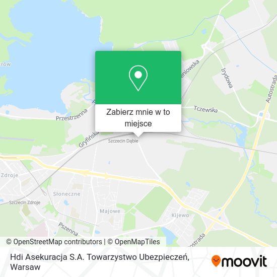 Mapa Hdi Asekuracja S.A. Towarzystwo Ubezpieczeń