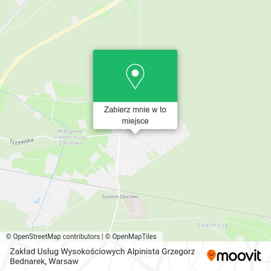 Mapa Zakład Usług Wysokościowych Alpinista Grzegorz Bednarek