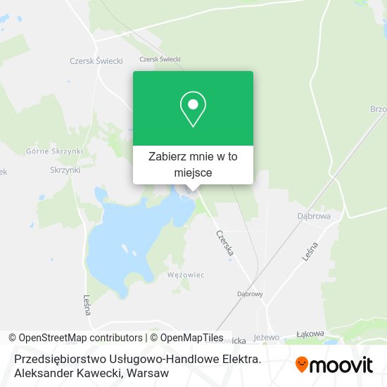 Mapa Przedsiębiorstwo Usługowo-Handlowe Elektra. Aleksander Kawecki