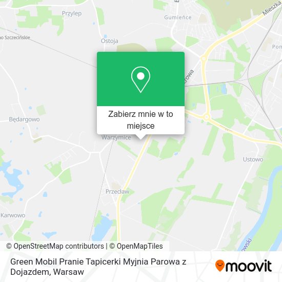 Mapa Green Mobil Pranie Tapicerki Myjnia Parowa z Dojazdem