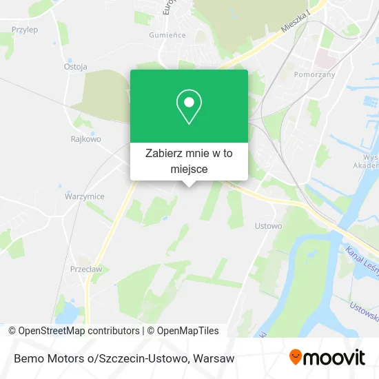 Mapa Bemo Motors o/Szczecin-Ustowo